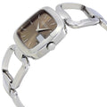 Gucci G Quartz Brown Dial Silver Steel Strap Watch For Women - YA125402