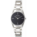 Calvin Klein Dainty Black Dial Silver Steel Strap Watch for Women - K7L23141