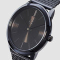 Calvin Klein Minimal Black Dial Black Mesh Bracelet Watch for Men - K3M224B1