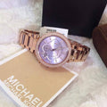 Michael Kors Parker Lilac Dial Gold Steel Strap Watch for Women - MK6169