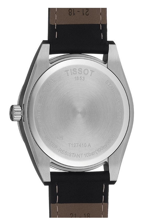 Tissot Gentleman Analog Black Dial Black Leather Strap Watch For Men - T127.410.16.051.00