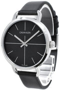 Calvin Klein Even Black Dial Black Leather Strap Watch for Women - K7B231C1