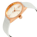 Calvin Klein Accent White Dial White Leather Strap Watch for Women - K2Y2Y6K6