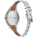 Calvin Klein Rebel White Dial White Leather Strap Watch for Women - K8P231L6