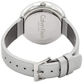 Calvin Klein Chic Silver Dial White Leather Strap Watch for Women - K7N23UP8