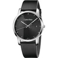 Calvin Klein City Quartz Black Dial Black Leather Strap Watch for Men - K2G2G1C1