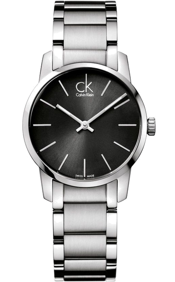 Calvin Klein City Grey Dial Silver Steel Strap Watch for Women - K2G23161