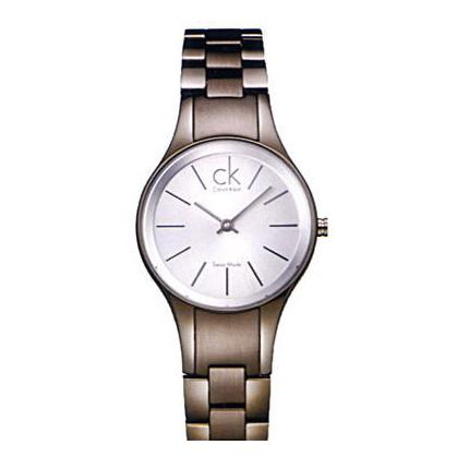 Calvin Klein Simplicity Silver Dial Grey Steel Strap Watch for Women - K4323620