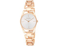 Calvin Klein Dainty White Dial Rose Gold Steel Strap Watch for Women - K7L23646