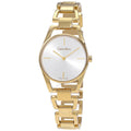 Calvin Klein Dainty White Dial Gold Steel Strap Watch for Women - K7L23546