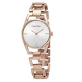 Calvin Klein Dainty Diamonds Silver Dial Rose Gold Steel Strap Watch for Women - K7L2364T