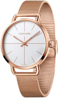 Calvin Klein Even White Dial Rose Gold Mesh Bracelet Watch for Women - K7B21626