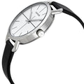 Calvin Klein Evan White Dial Black Leather Strap Watch for Women - K7B231CY