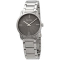 Calvin Klein City Grey Dial Silver Steel Strap Watch for Women - K2G23144