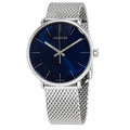 Calvin Klein High Noon Quartz Blue Dial Silver Mesh Bracelet Watch for Men - K8M2112N