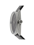 Calvin Klein Accent Black Dial Black Leather Strap Watch for Women - K2Y231C3