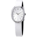 Calvin Klein Incentive White Dial White Leather Strap Watch for Women - K3P231L6