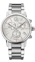 Calvin Klein City White Dial Silver Steel Strap Watch for Men - K2G27146