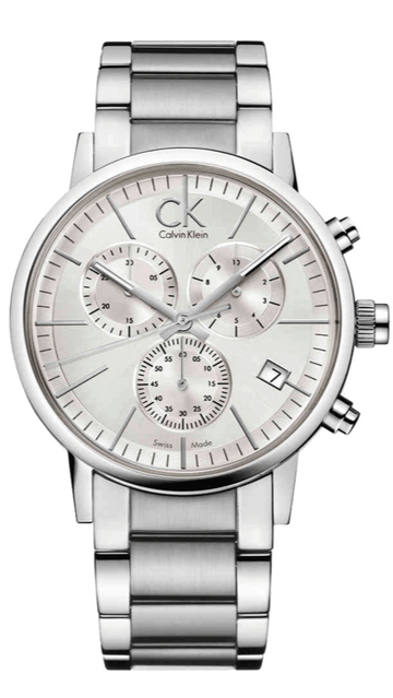 Calvin Klein City White Dial Silver Steel Strap Watch for Men - K2G27146