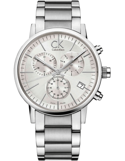 Calvin Klein City White Dial Silver Steel Strap Watch for Men - K2G27146