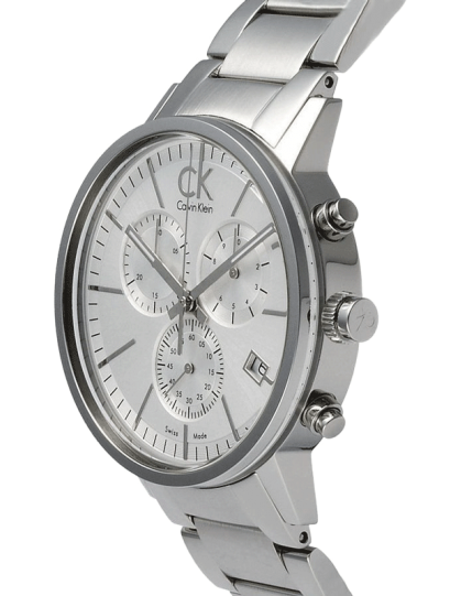 Calvin Klein City White Dial Silver Steel Strap Watch for Men - K2G27146