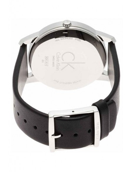 Calvin Klein City Quartz Black Dial Black Leather Strap Watch for Men - K2G2G1C1