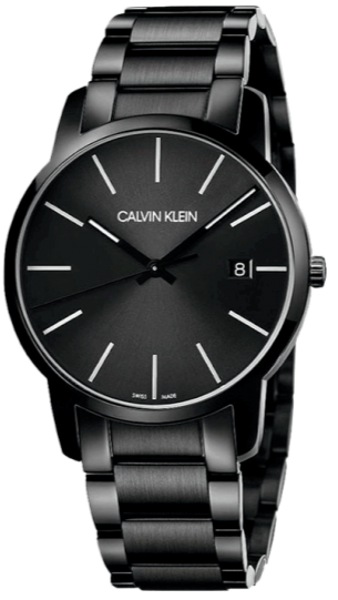 Calvin Klein City Quartz Black Dial Black Steel Strap Watch for Men - K2G2G4B1