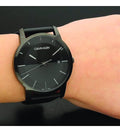 Calvin Klein City Quartz Black Dial Black Leather Strap Watch for Men - K2G2G4C1