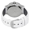 Calvin Klein Skirt White Dial White Leather Strap Watch for Women - K2U291L6