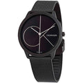 Calvin Klein Minimal Black Dial Black Mesh Bracelet Watch for Men - K3M5145X