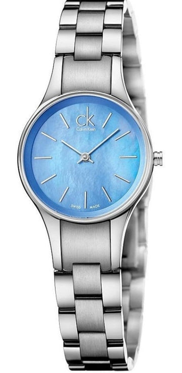 Calvin Klein Simplicity Blue Dial Silver Steel Strap Watch for Women - K432314N