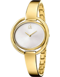 Calvin Klein Impetuous White Dial Gold Steel Strap Watch for Women - K4F2N516