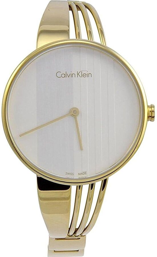 Calvin Klein Drift Silver Dial Gold Steel Strap Watch for Women - K6S2N516