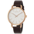 Calvin Klein Even White Dial Brown Leather Strap Watch for Women - K7B236G6