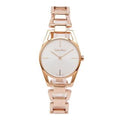 Calvin Klein Dainty White Dial Rose Gold Steel Strap Watch for Women - K7L23646