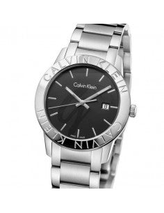 Calvin Klein City Black Dial Silver Steel Strap Watch for Men - K7Q21141