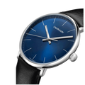 Calvin Klein High Noon Quartz Blue Dial Black Leather Strap Watch for Men - K8M211CN