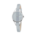 Calvin Klein Rebel Grey Dial Grey Leather Strap Watch for Women - K8P231Q4