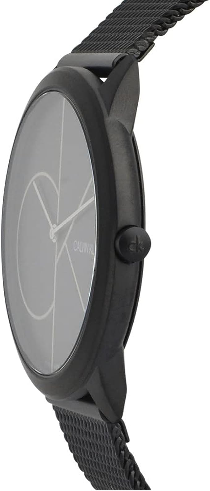 Calvin Klein Minimal Black Dial Black Mesh Bracelet Watch for Men - K3M5145X