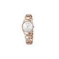 Calvin Klein Dainty Diamonds Silver Dial Rose Gold Steel Strap Watch for Women - K7L2364T