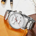 Calvin Klein City Chronograph White Dial Silver Steel Strap Watch for Men - K2G271Z6