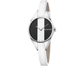 Calvin Klein Rebel White Black Dial White Leather Strap Watch for Women - K8P231L1