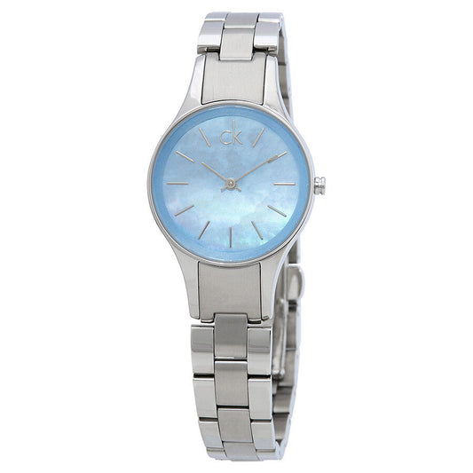 Calvin Klein Simplicity Blue Dial Silver Steel Strap Watch for Women - K432314N