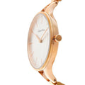 Calvin Klein Graphic Silver Dial Rose Gold Steel Strap Watch for Women - K7E23646