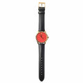 Gucci G Timeless Quartz Red Dial Black Leather Strap Watch For Men - YA126464