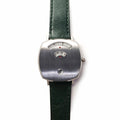 Gucci Grip Quartz Silver Dial Green Leather Strap Unisex Watch - YA157406