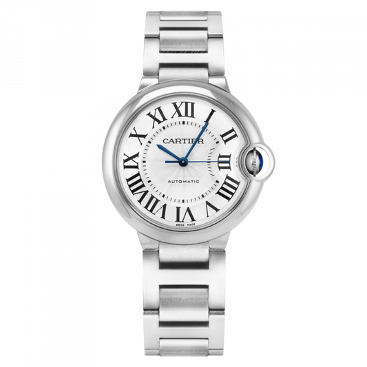 Cartier Ballon Bleu De Cartier Silver Dial Silver Steel Strap Watch for Women - WSBB0044