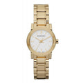 Burberry Heritage White Dial Gold Steel Strap Watch for Women - BU9203