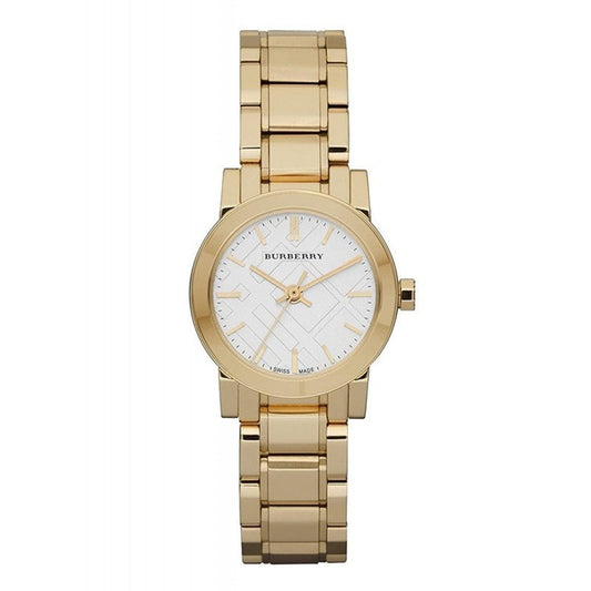 Burberry Heritage White Dial Gold Stainless Steel Strap Watch for Women - BU9203