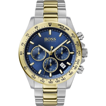 Hugo Boss Hero Blue Dial Two Tone Steel Strap Watch for Men - 1513767